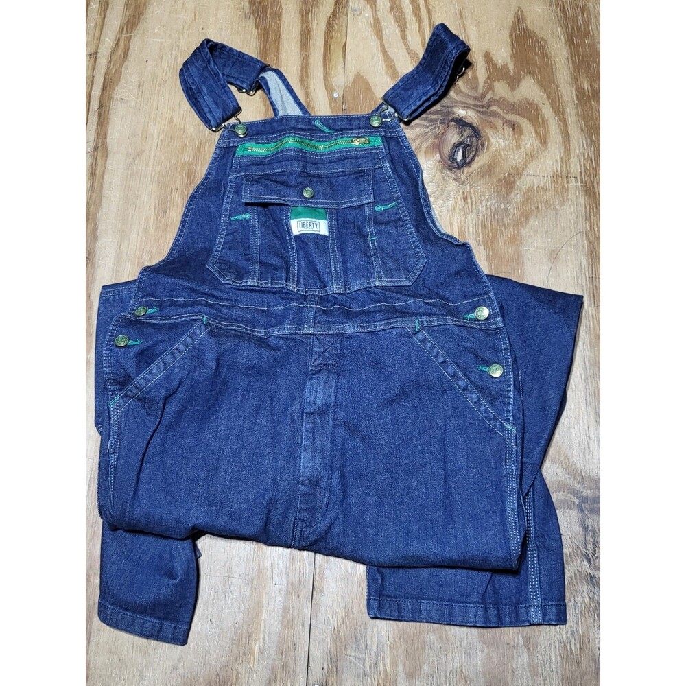Liberty Denim Men 34x30 Blue Work Farm Outdoor USA Bib Overalls @N6